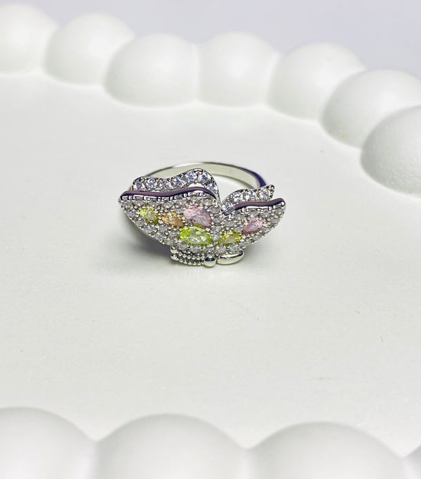 Double butterfly adjustable ring