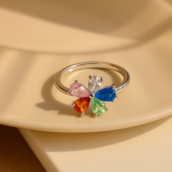 Magic floral adjustable ring