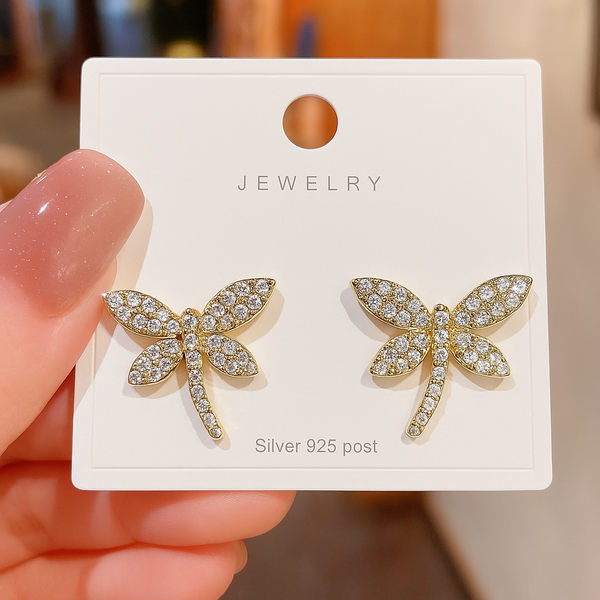 Butterfly stone earrings