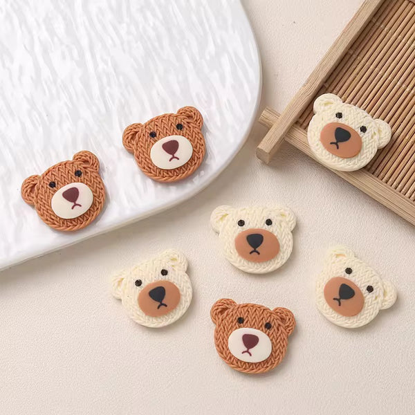 Handmade crochet teddy alligator hair clips(pair of 2)