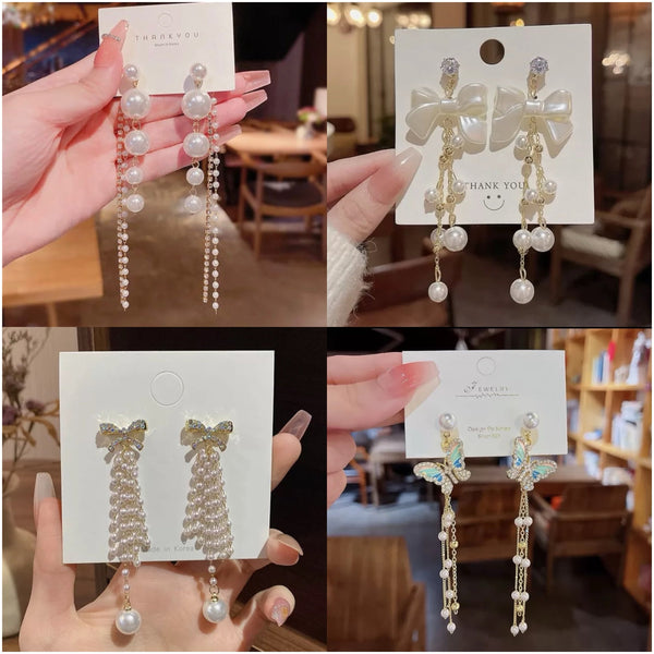 Set of 5 pair korean earrings combo (random 5 designs)