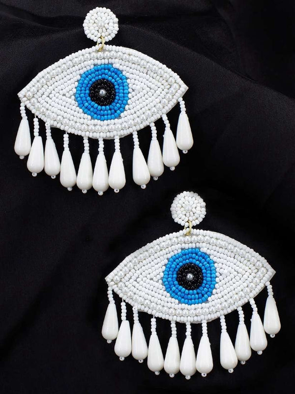 Evil eye beaded handmade earrings