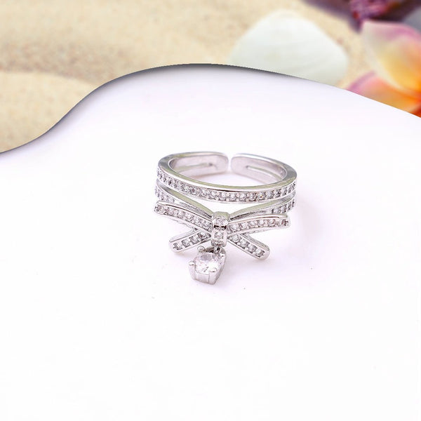 Bow zircon with hanging ring
