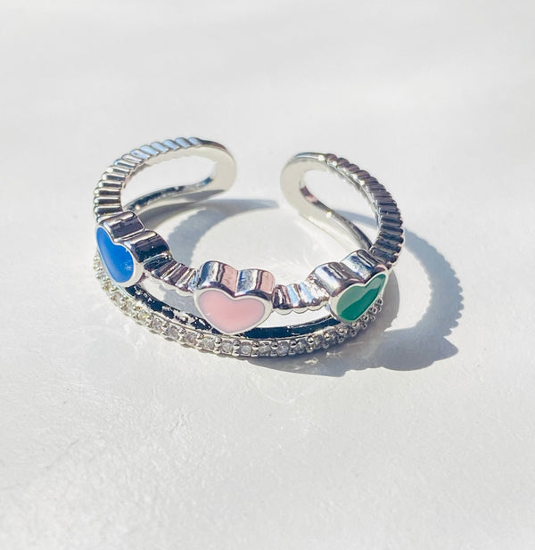 Fairycore hearts Adjustable ring