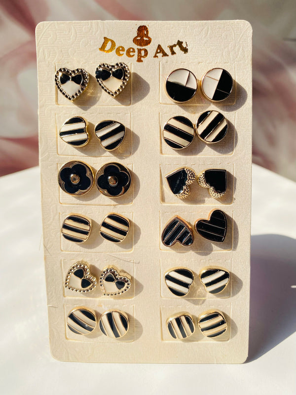 12 pair combo earrings set