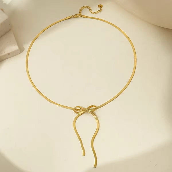 Stainless steel bow chocker chain