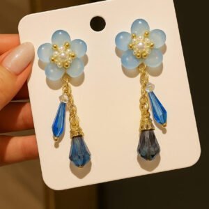 Bloom Blue Floral Earrings