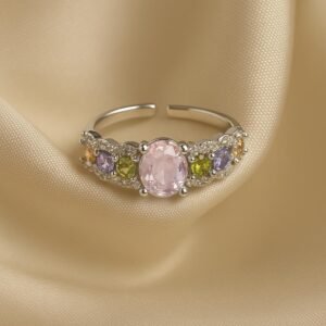 Majestic stone adjustable ring