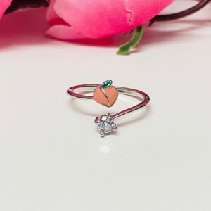 peach adjustable ring