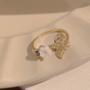 golden magic flower ring