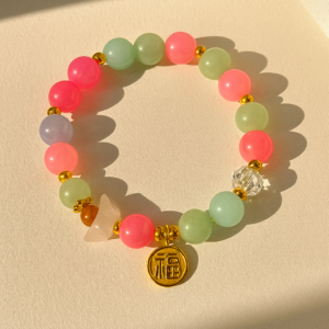 Multicolour Beads Bracelet Earrings