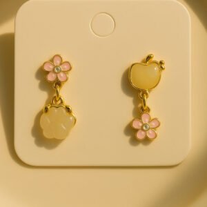 Cherry Blossom Cat Mismatch Earrings