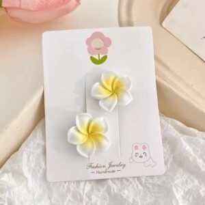 Frangipani Flower Hair Clips Set (2 pcs)