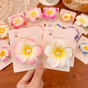 Colorful Plumeria Flower Hair pins (1 pc)