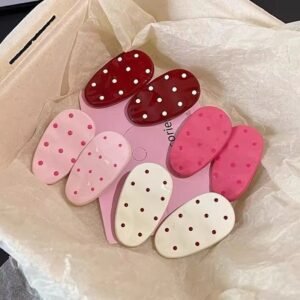 Glossy Oval Snap Hair Pins (2 pcs)