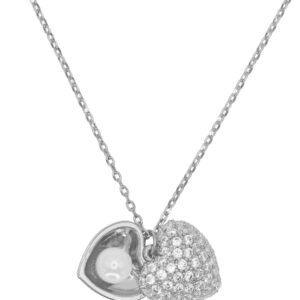 Stainless Steel Open Heart Necklace Earrings